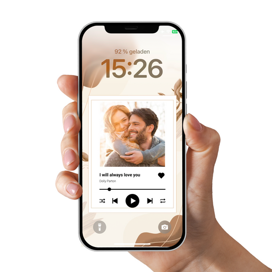 Téléphone portable à écran de verrouillage assorti - Notre chanson