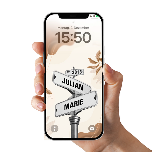 Téléphone portable à écran de verrouillage correspondant - panneau de signalisation