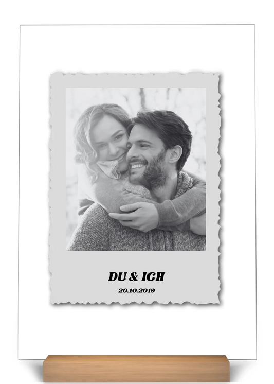 Unser Retro Foto - Personalisierte Acryltafel